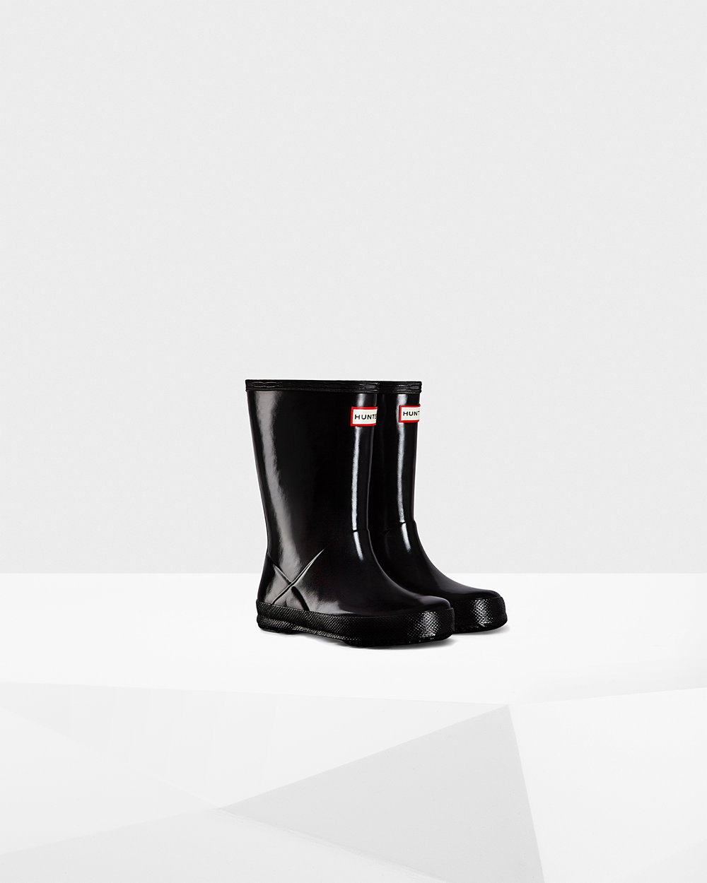 Bottes de Pluie Hunter Original First Classic Gloss Enfant Noir APRBGCU-38